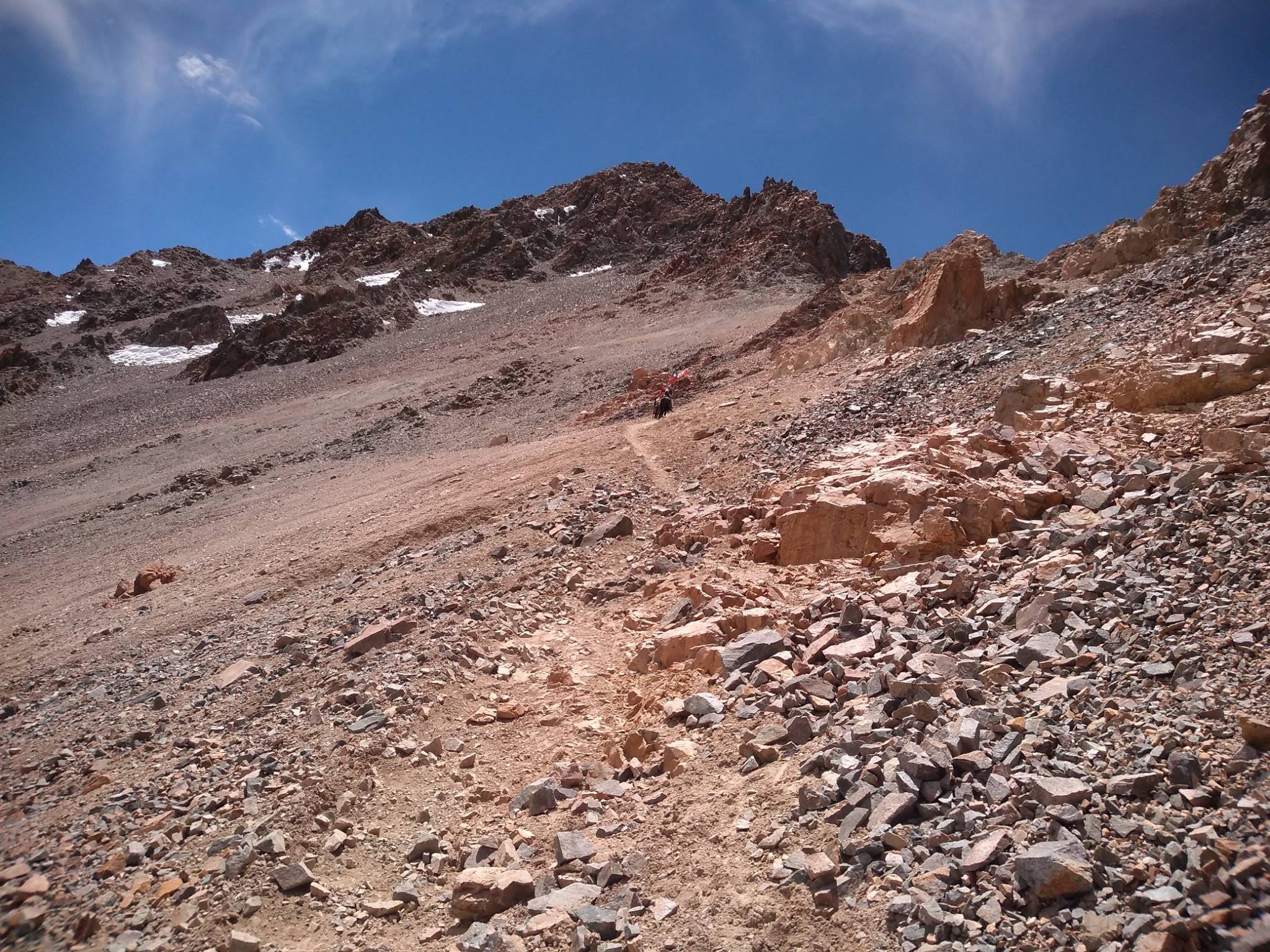 Sendero rocoso hacia la cumbre